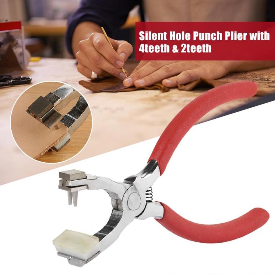 4mm Silent Leather Hole Punch Stitching Hand Pliers Leather Craft Tool