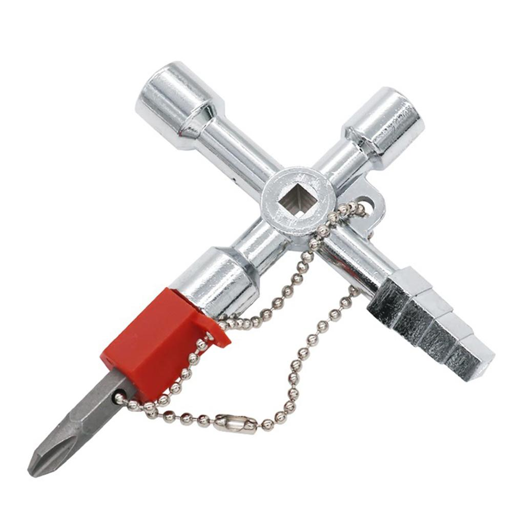 Cross Key Control Cabinet Key, 5 In 1Multi-function Cross Switch Key Wrench Electrical Hand Tools