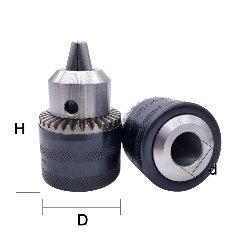 1pcs Thread1.5-13mm B16 3/8 Conversion Drill Chuck 1/2 M12x1.25 Wrench Into Electric Drill Keyless 3 Jaw Chuck