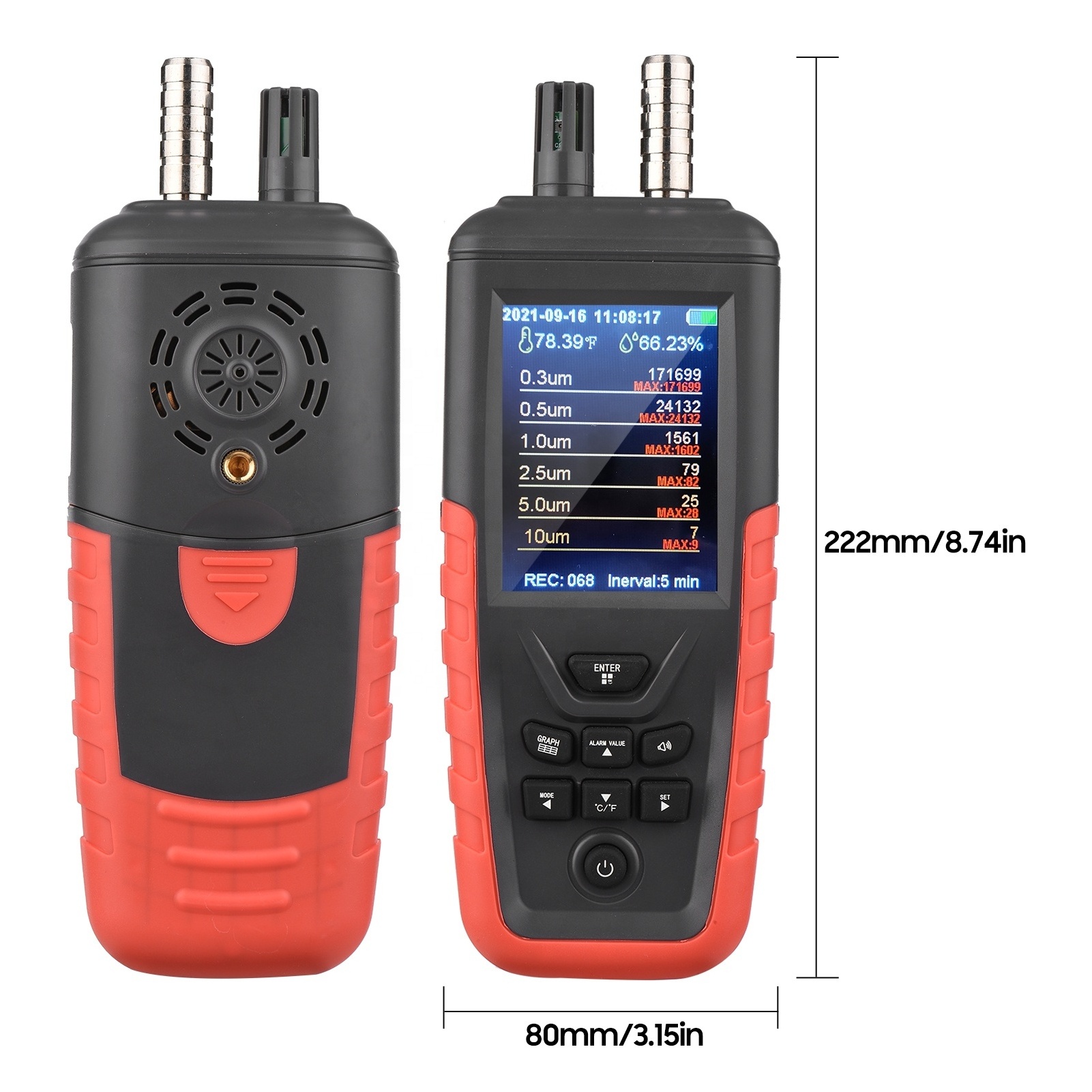 Dust Particle Counter TC8200 6 channels particle count in clean rooms particle concentration meter air quality meter