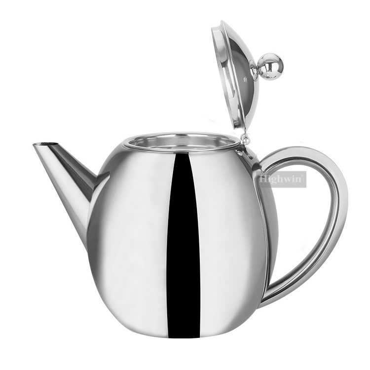 Highwin Factory Wholesale Stainless Steel Teapot Double Wall Tea Pot Steel