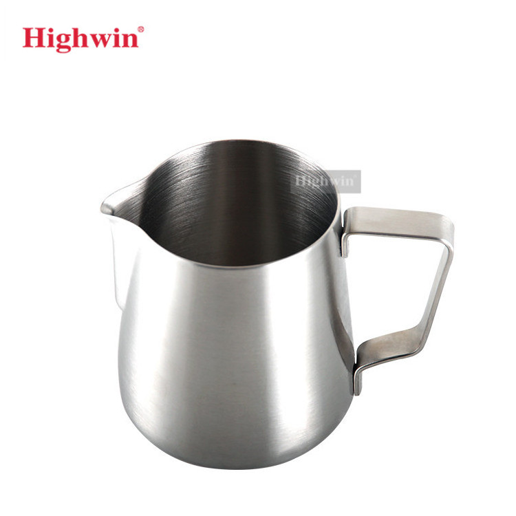 Highwin Factory Commercial High Quality Stainless Steel  Pitcher Cow Shape  Milk Jug with Scale