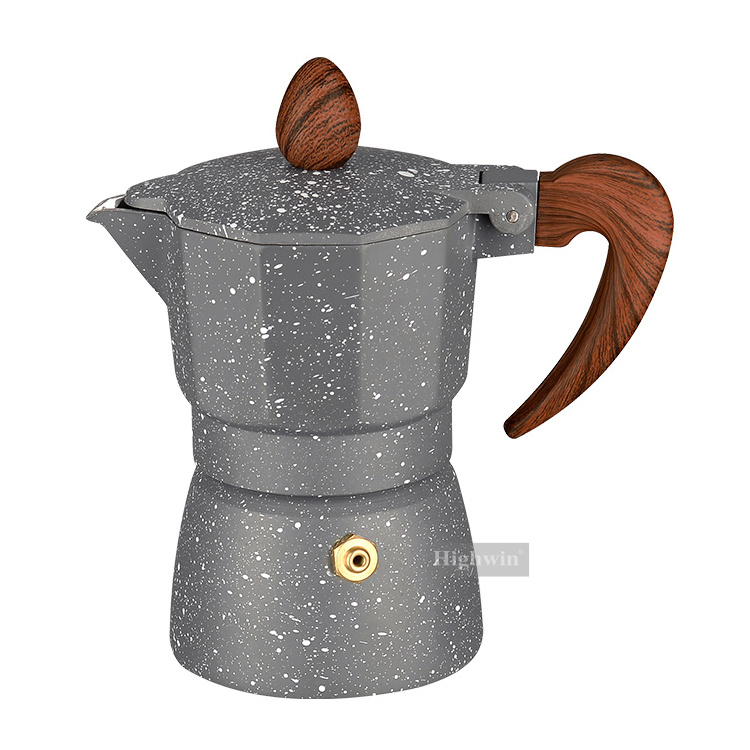 HIGHWIN Espresso Coffee Maker Moka Pot 3/6 Cup Moka Coffee Pot For Camping