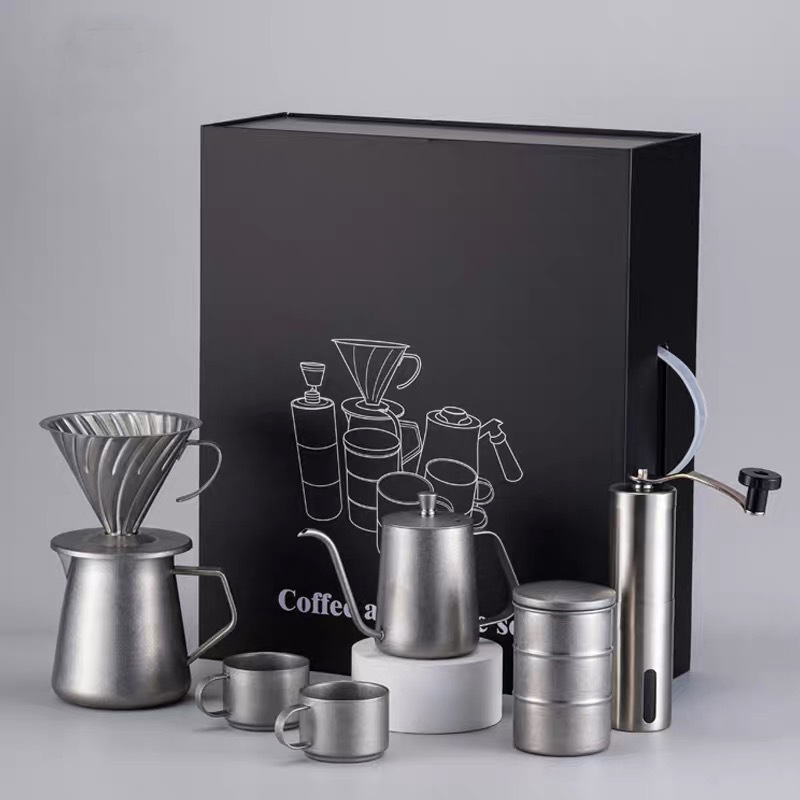 Camping Manual Coffee Grinder Hand Brewed Hand Drip Coffee & Tea Sets