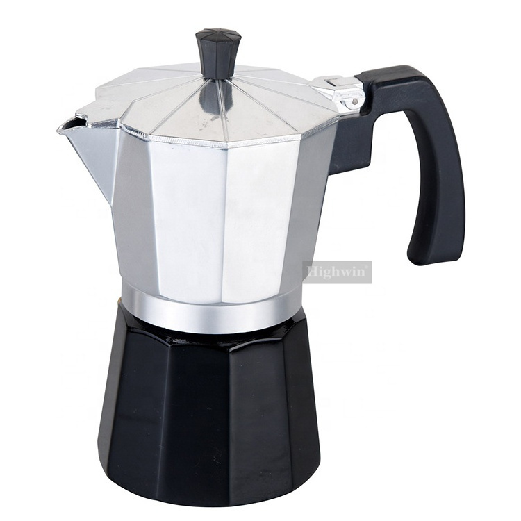 Highwin Customized Logo Colors Aluminum Espresso Mocha Coffee Maker Mocha Pot