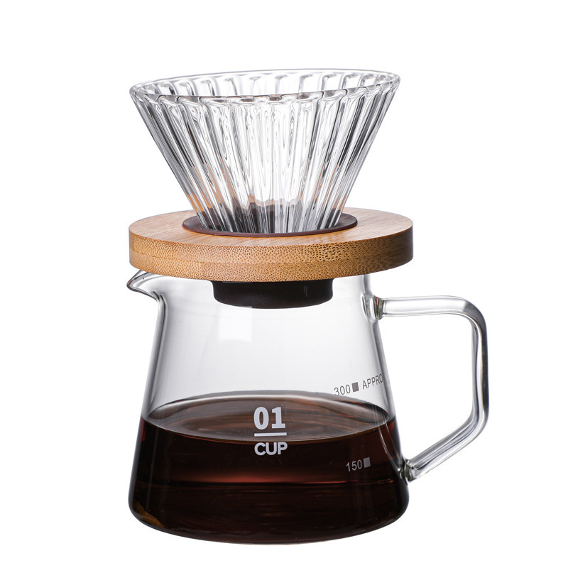 300/500ml High Borosilicate Glass Pour Over Coffee Maker Glass Coffee Pot