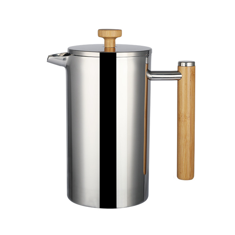 Portable Coffee Maker Filter Cafetiere 304 Stainless Steel Camping French Press