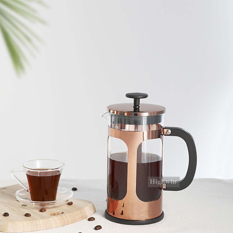 New Product Borosilicate  Heat Resistant Glass Tea Maker French Press Pot Coffee Plunger Coffee Press