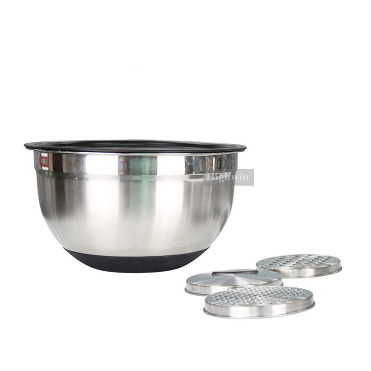 Factory directly sell salad bowl Stainless Steel Mixing Bowl with lid