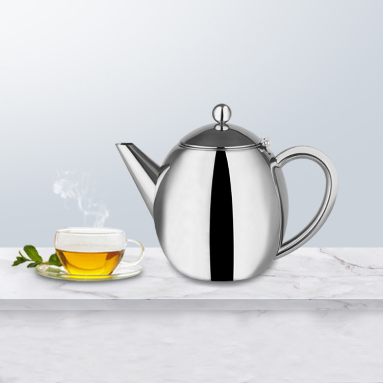 Highwin Factory Wholesale Stainless Steel Teapot Double Wall Tea Pot Steel