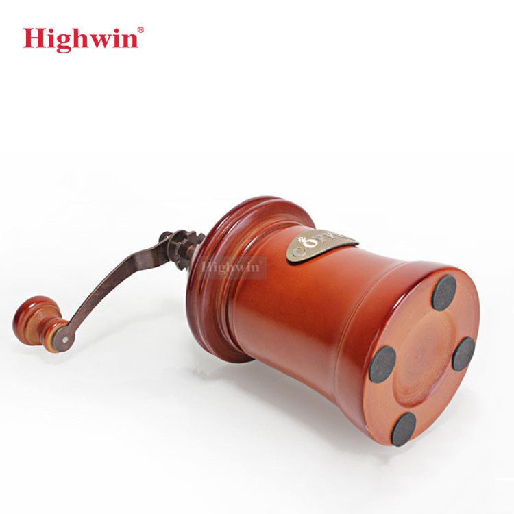 HIGHWIN Handheld Vintage Coffee Grinder Manual Wooden Hand Coffee Been Grinder