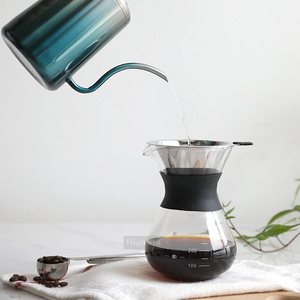 Highwin Hand Drip Coffee Pot Borosilicate Glass Pour Over Coffee Maker