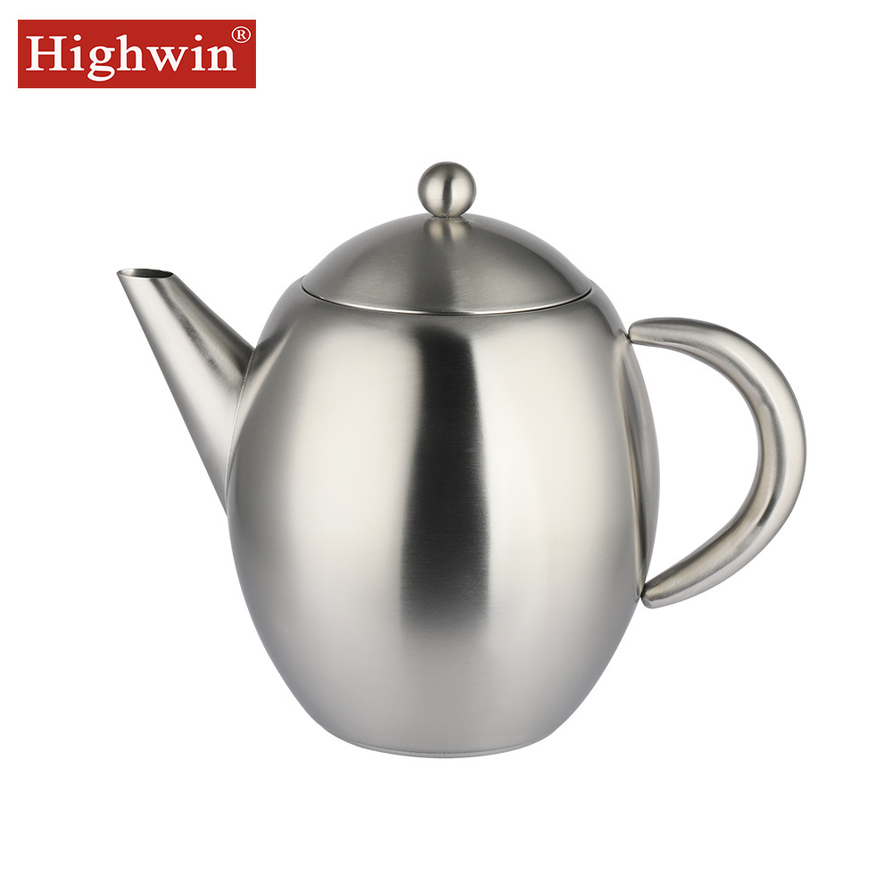 Highwin Factory Wholesales Stainless Steel Metal Unbreakable Tea Infuser Teapot