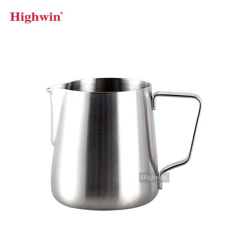 Highwin Factory Commercial High Quality Stainless Steel  Pitcher Cow Shape  Milk Jug with Scale