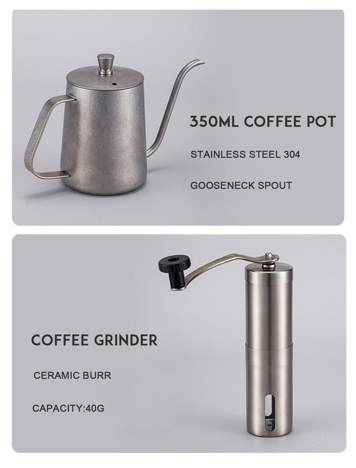 Camping Manual Coffee Grinder Hand Brewed Hand Drip Coffee & Tea Sets