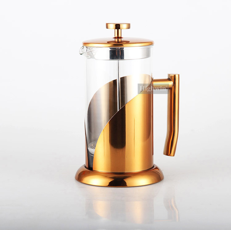 Heat Resistant Stainless Steel Glass Coffee French Press Coffee Maker