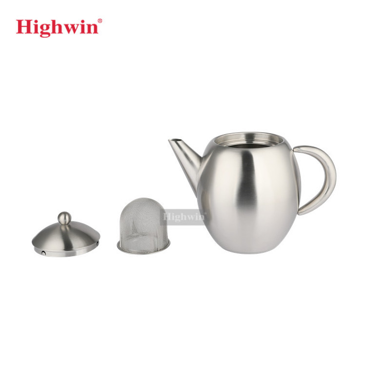 HIGHWIN 500/1000/1750ml Hot Sale Classic Customized 304 Stainless Steel TeaPot