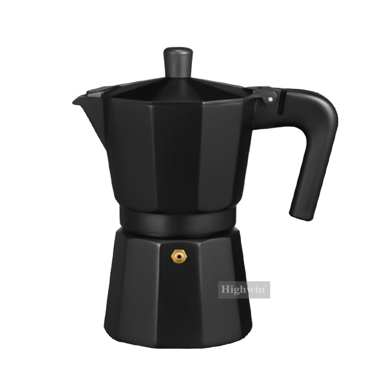 Black Moka Coffee Pot 150ml 300ml Moka Pot Espresso Coffee Maker