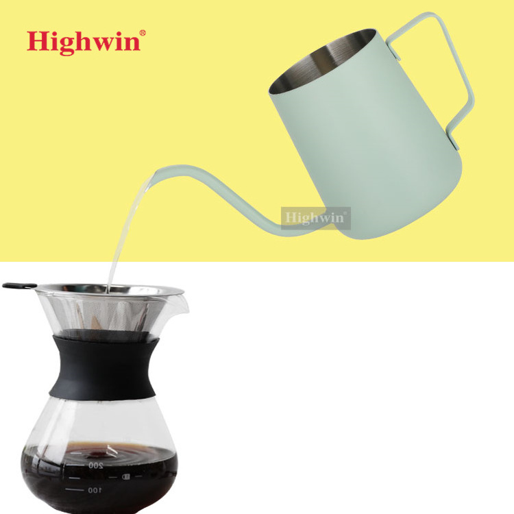 Highwin Mint Green Coffee Mug Travel French Press Mug Coffee Kettle Coffee Set