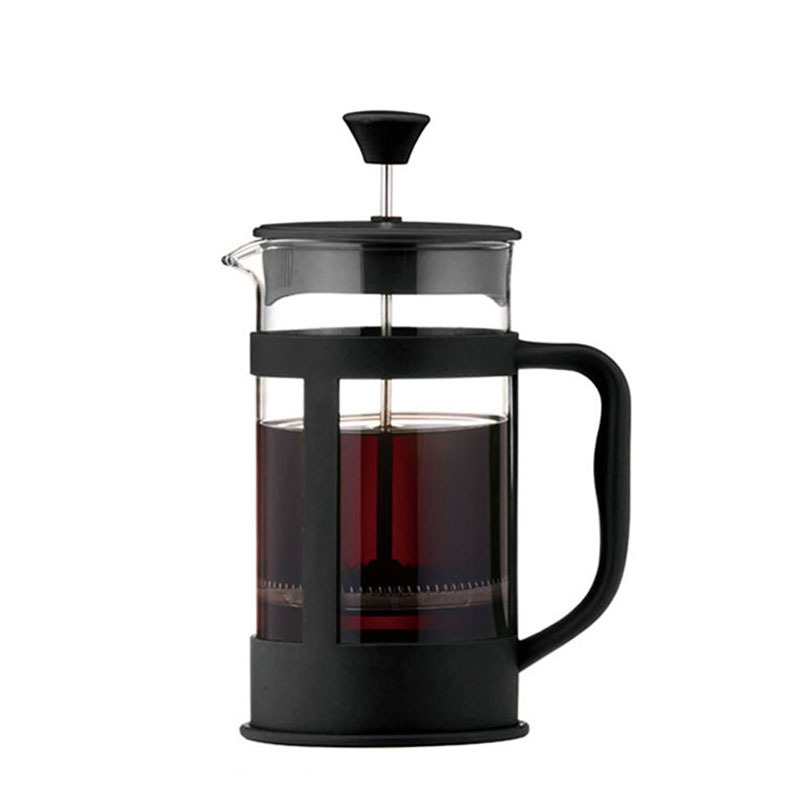 Highwin 8 Cup Black Plastic French Coffee Press Glass Coffee Maker