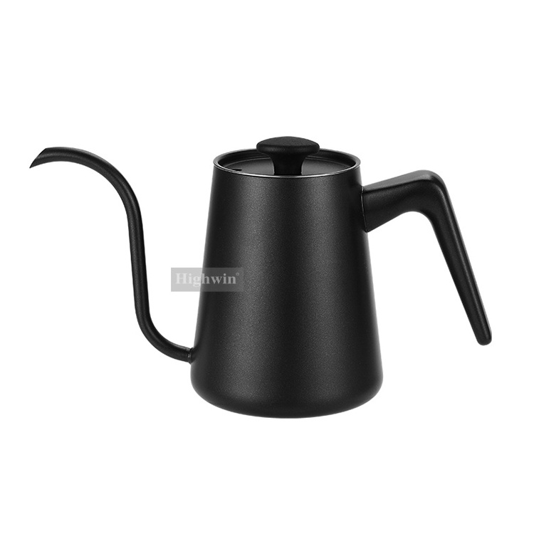 HIGHWIN 600ml Gooseneck Tea Kettle Stainless Steel Pour Over Coffee Kettle