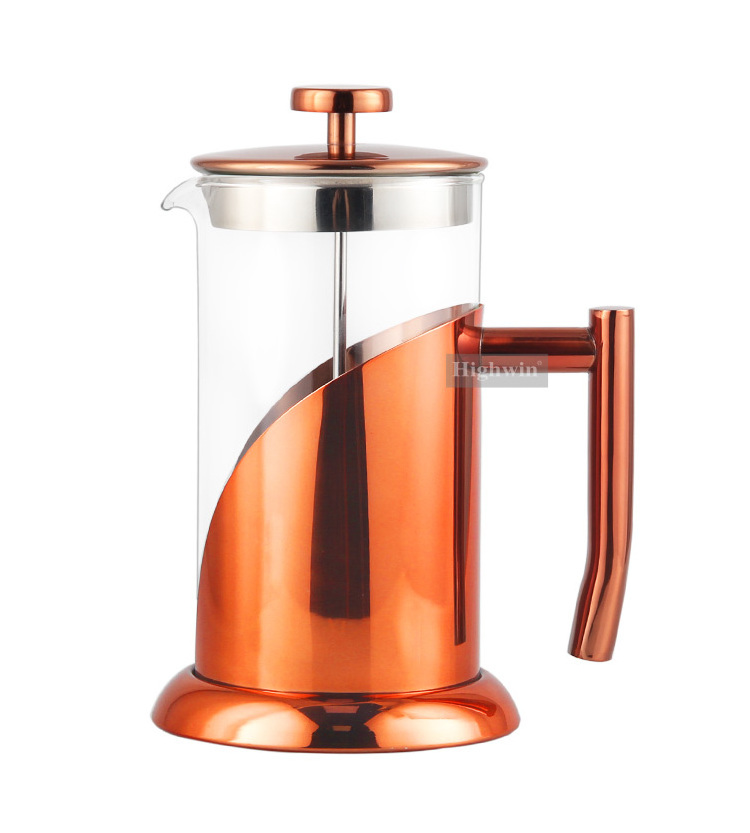 Heat Resistant Stainless Steel Glass Coffee French Press Coffee Maker