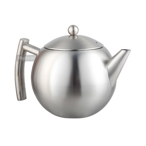 Stainless Steel Single Wall Coffee Teapot Infuser Kettle Tea Pot Set