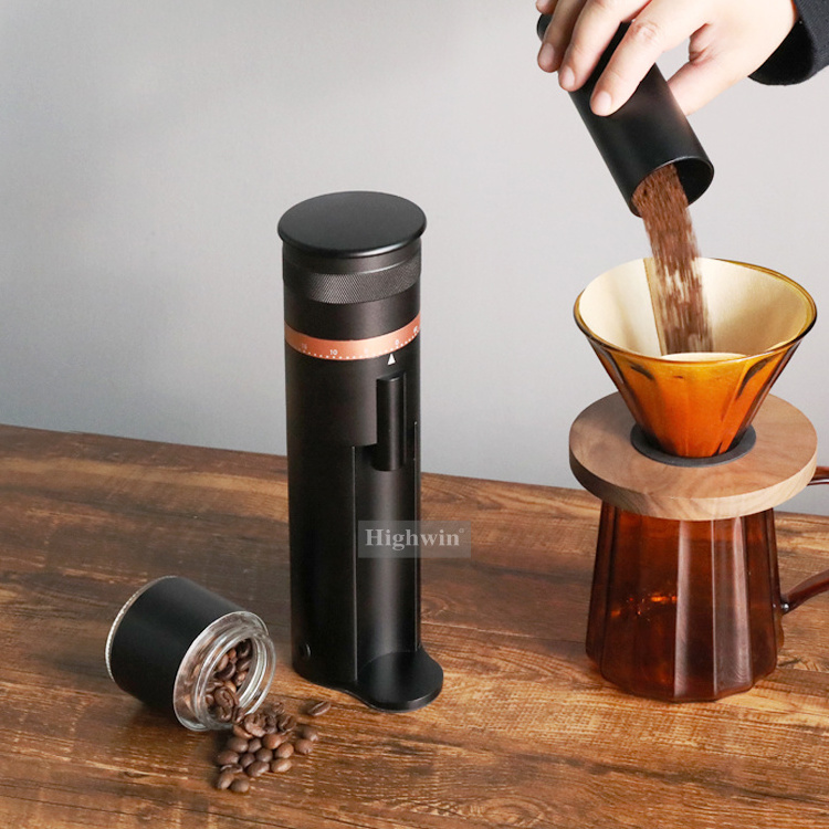 HIGHWIN Large Capacity Rechargeable Coffee Bean Grinder Electric Coffee Grinder