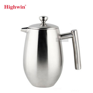 HIGHWIN Hot Sale Insulated Double Wall Stainless Steel French Press Coffee French Press Coffee Maker