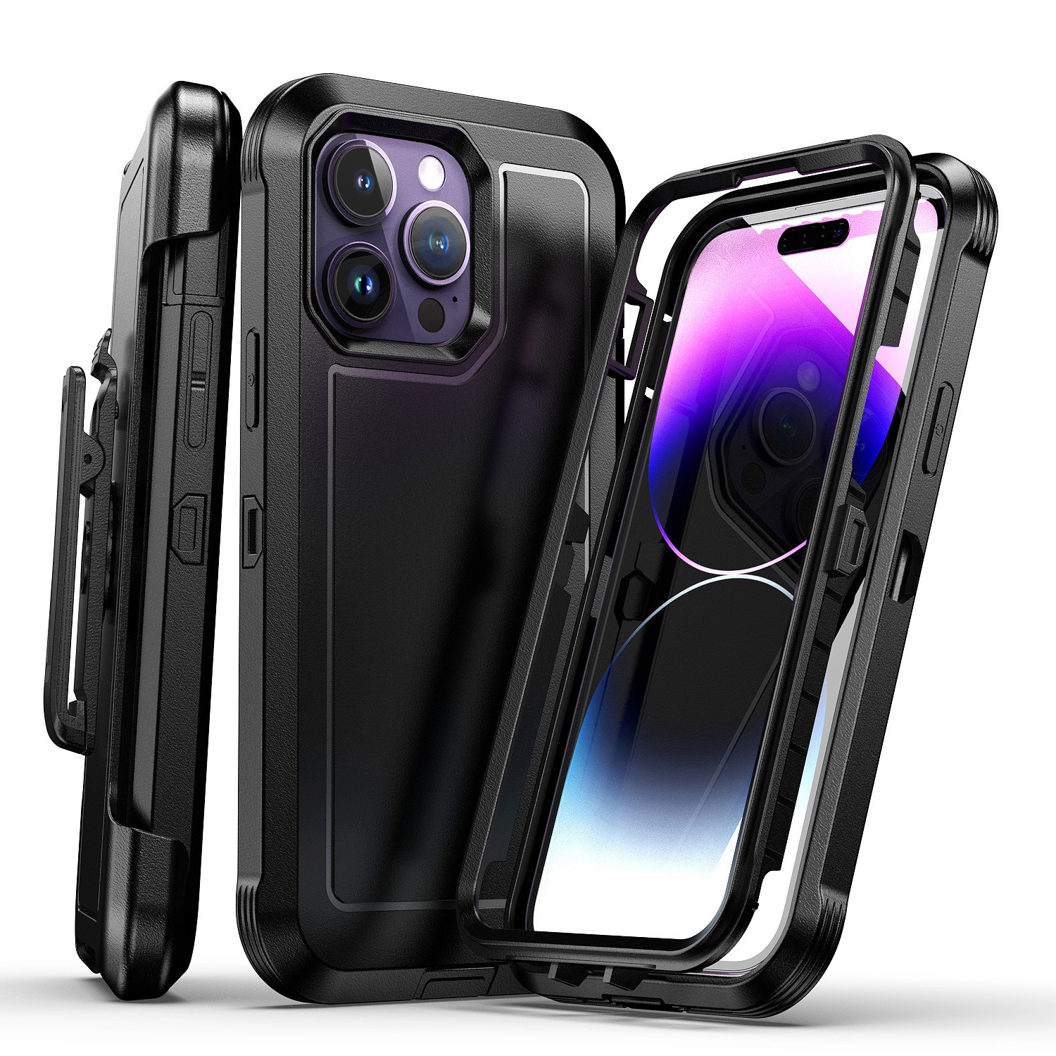 New Design 2023 Heavy Duty Armor Holster Case For iPhone 14 Pro Max Shockproof Shield Clip Phone Case Back Cover For iPhone 14