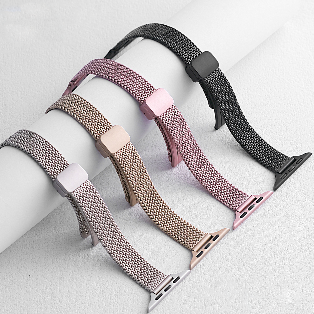 Candy Color Metal Band for Apple Watch Series Ultra 9 8 7 6 5 4 3 2 SE Magnetic Stainless Steel Bands Strap for Apple Watch band