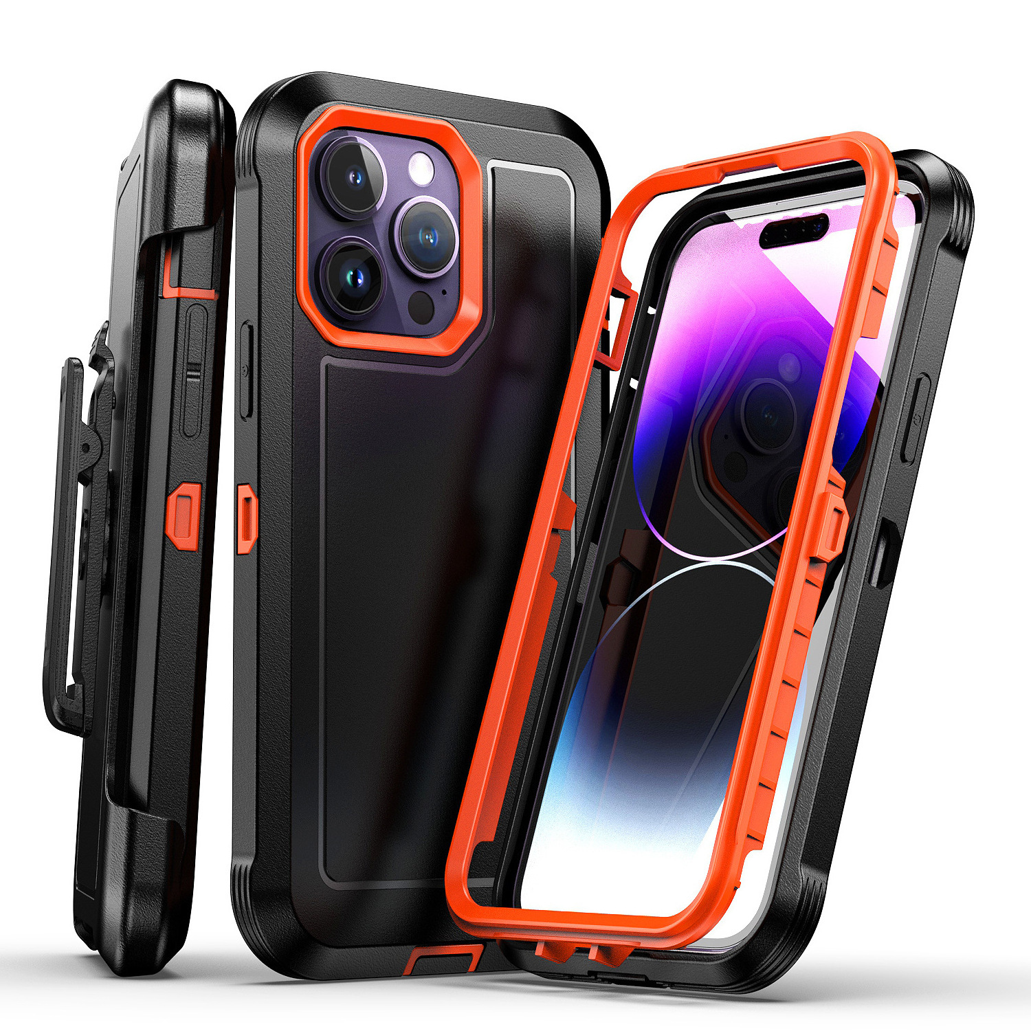 New Design 2023 Heavy Duty Armor Holster Case For iPhone 14 Pro Max Shockproof Shield Clip Phone Case Back Cover For iPhone 14