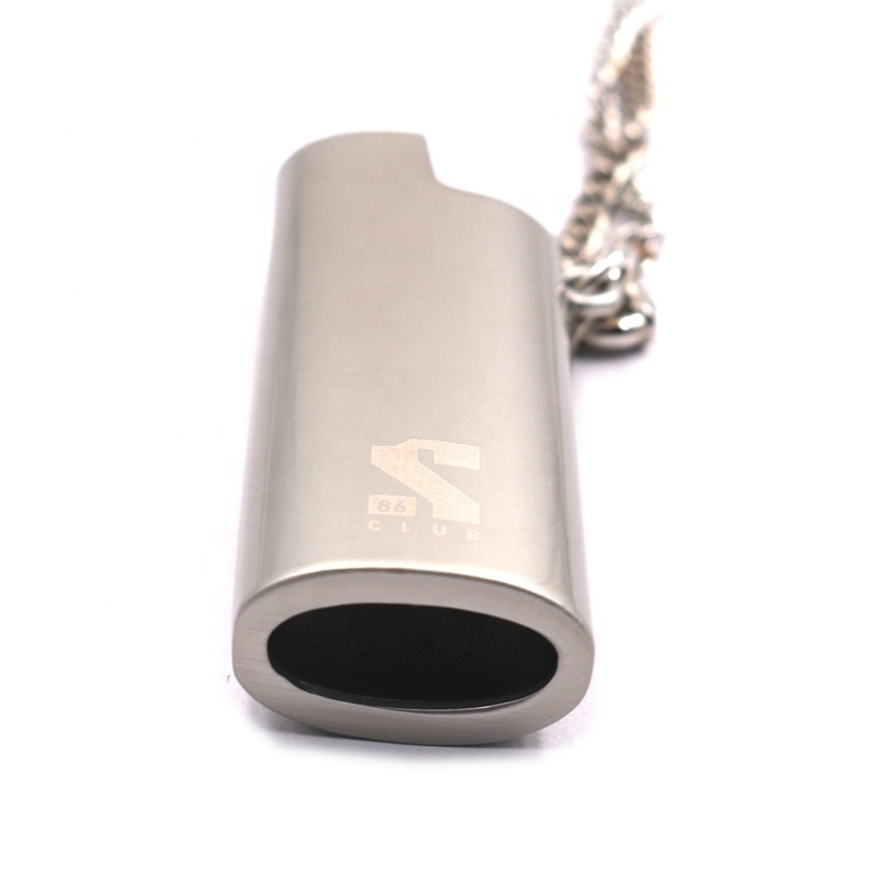 High Quality Custom Silver Necklace Custom With Pendant Lighter Case Sleeve J5 Lighter Case