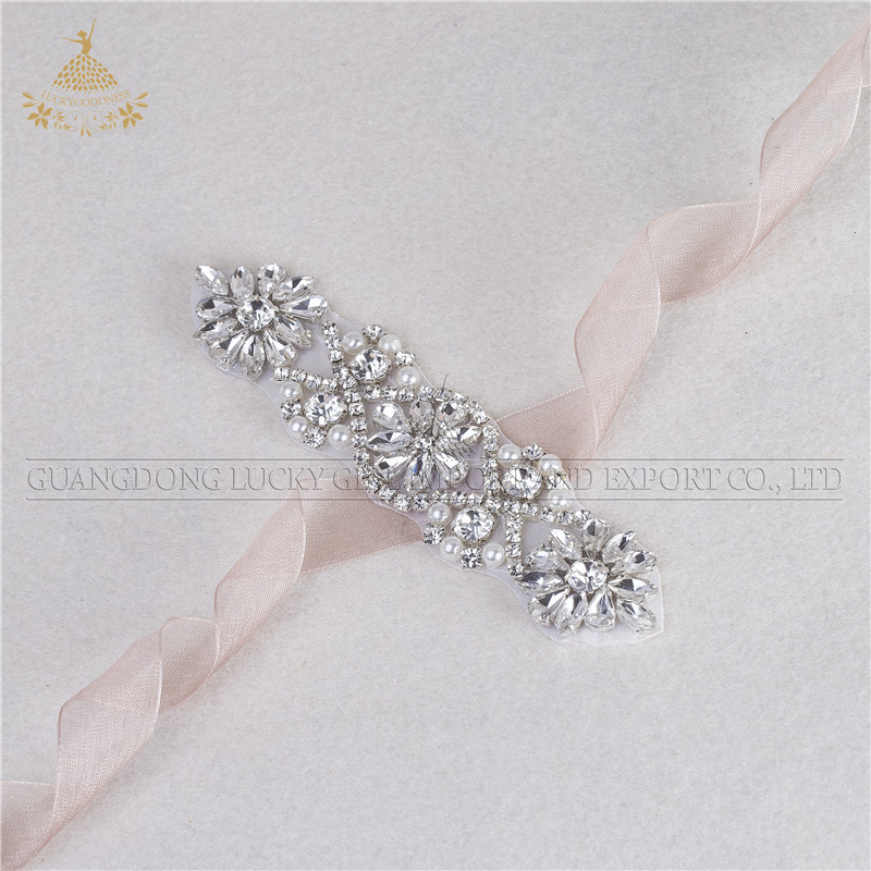 Plain Crystal Rhinestone Trim Applique for Bridal Belt,Formal Wedding Evening Dress Belt