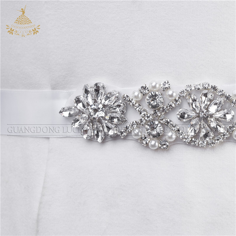 Plain Crystal Rhinestone Trim Applique for Bridal Belt,Formal Wedding Evening Dress Belt