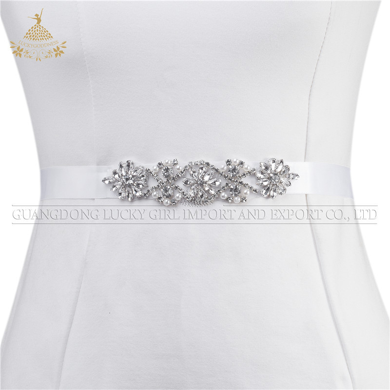 Plain Crystal Rhinestone Trim Applique for Bridal Belt,Formal Wedding Evening Dress Belt