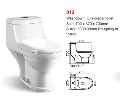 Cheap Bathroom Ceramic Washdown Toilets Sanitary Ware One Piece WC S-trap Toilet Bowl Toilets