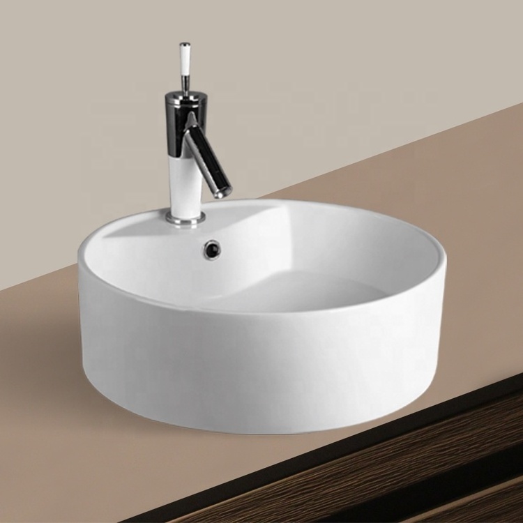 High-end Hotel Washroom Counter Basin Above Public Bathroom Ceramic Hand Sink Bathroom European-style Countertop Wash Basin