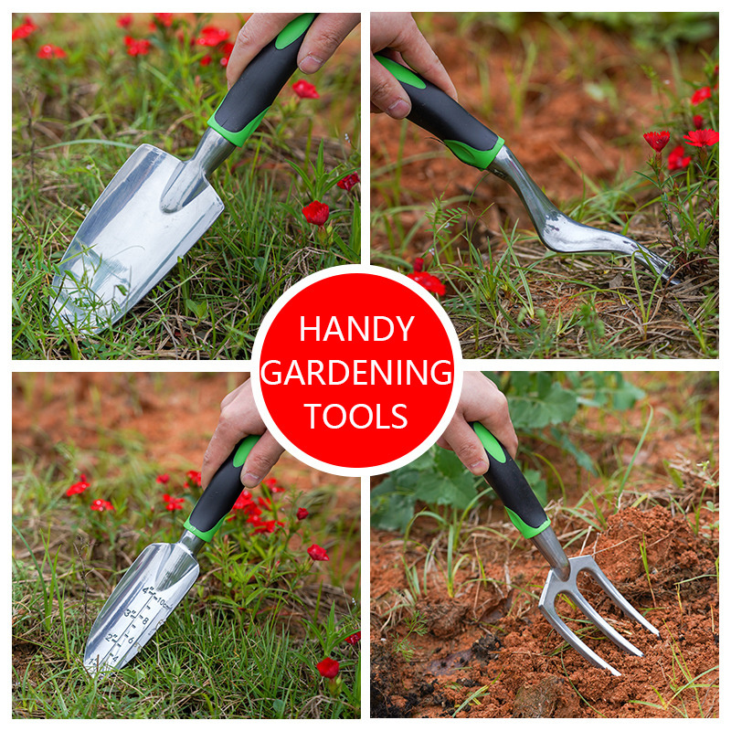 Combination Hardware Weeder Rake Shovel Trowel Rake Hoe Shovel Garden Tool With Wooden Handle Gardening Hand Tools