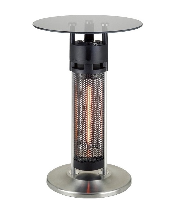 Hot Sale 1400W Tempered Glasstable Top Patio Outdoor Heater Carbon Fibre Table Mini Heater