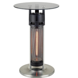 Hot Sale 1400W Tempered Glasstable Top Patio Outdoor Heater Carbon Fibre Table Mini Heater