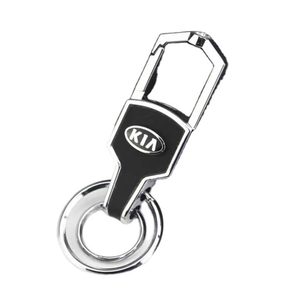 Wholesale Promotional Fashion Style Car Metal Keychain Carabiner Keying Key Holder With Double Rings custom logo