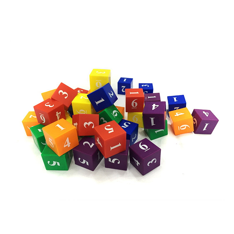 Number 1-6 Plastic Cubes Light Digit Dice