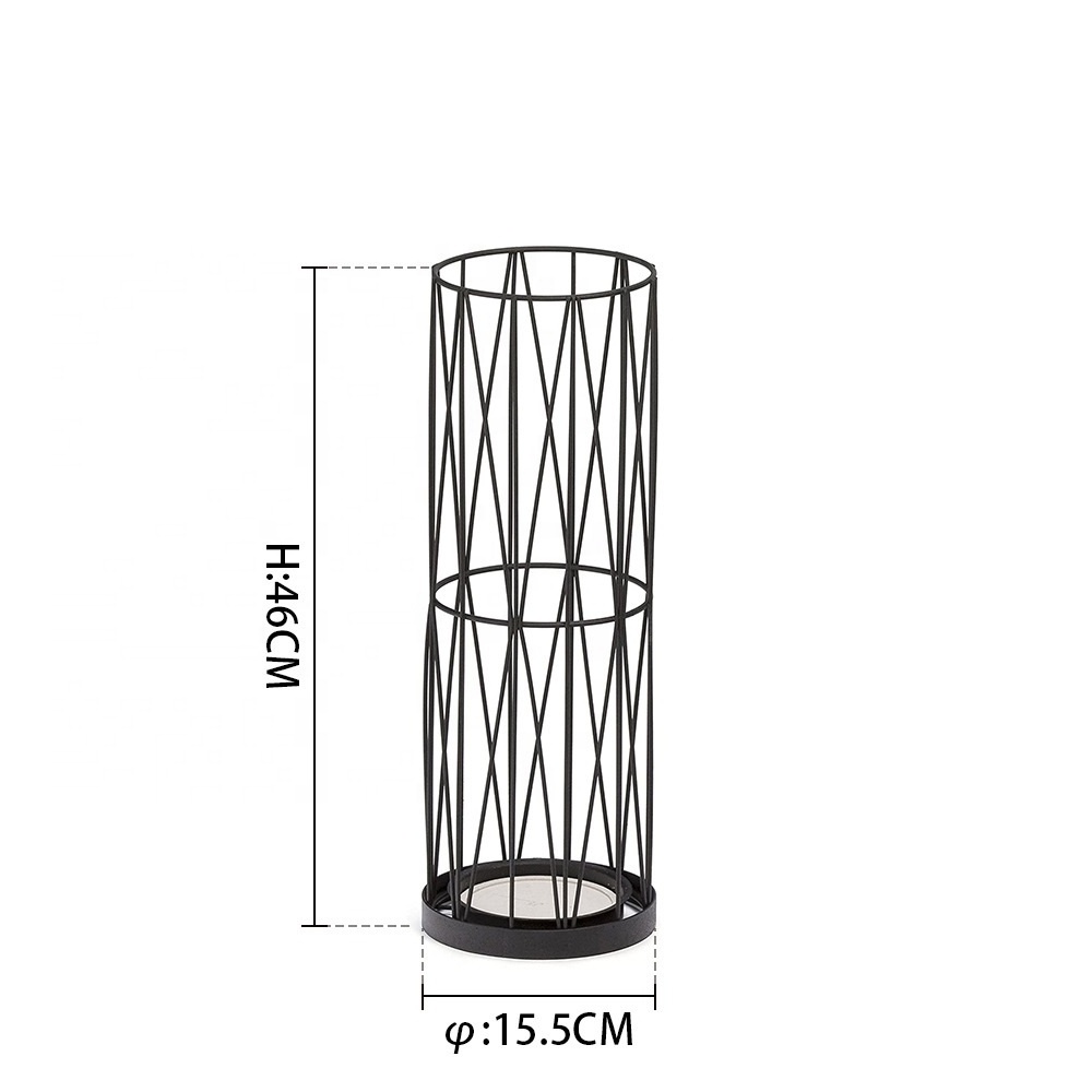 Modern Brown Black Umbrella Stand Recommended Iron Umbrella Storage Rack Umbrella Holder