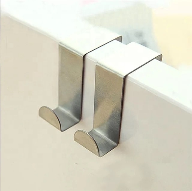 Stainless Steel Door Hanging Hook Rack Z Shape Hook Over The Door Hook Rack