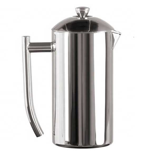 Double Wall Coffee Press 350ml 800ml 1000ml New Design Silver French Press Coffee Hot Tea Maker