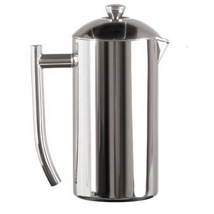 Double Wall Coffee Press 350ml 800ml 1000ml New Design Silver French Press Coffee Hot Tea Maker