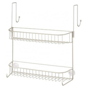 Over The Door Organizer Shelves Two Tier Wire Rack Home Cabinet Storage Rack