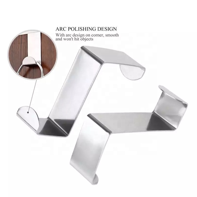 Stainless Steel Door Hanging Hook Rack Z Shape Hook Over The Door Hook Rack