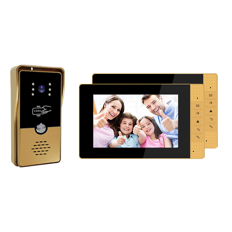 1 by 2 Villa Apartment 7-Inch Video Door Telephone Waterproof Wired Best Selling Video Door Entry System